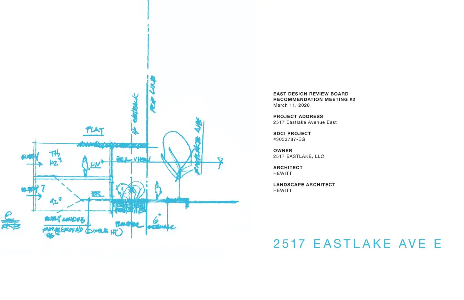 Design review proposal for 2517 Eastlake Ave E
