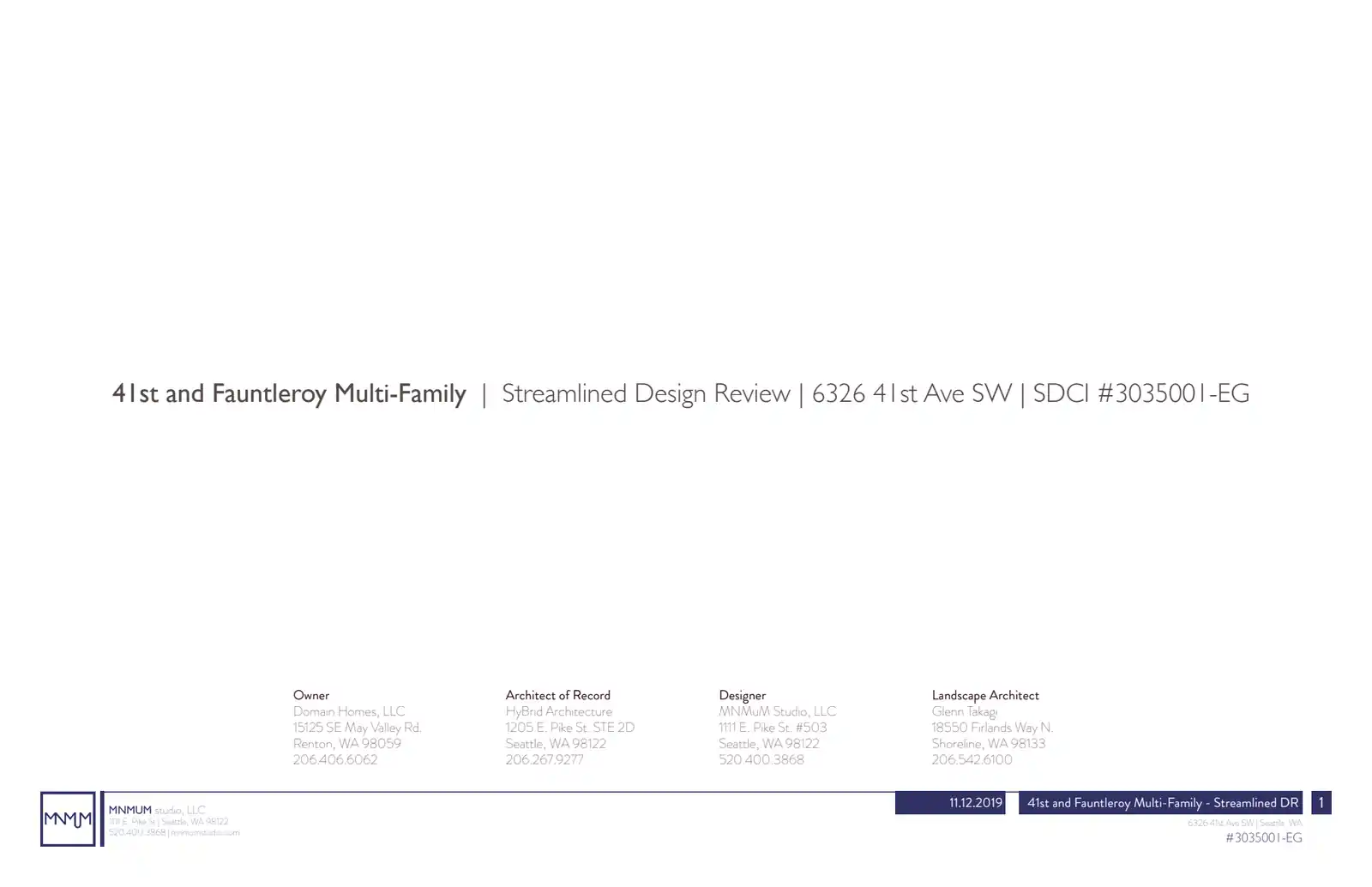 Design review proposal for 6326 41st Ave SW