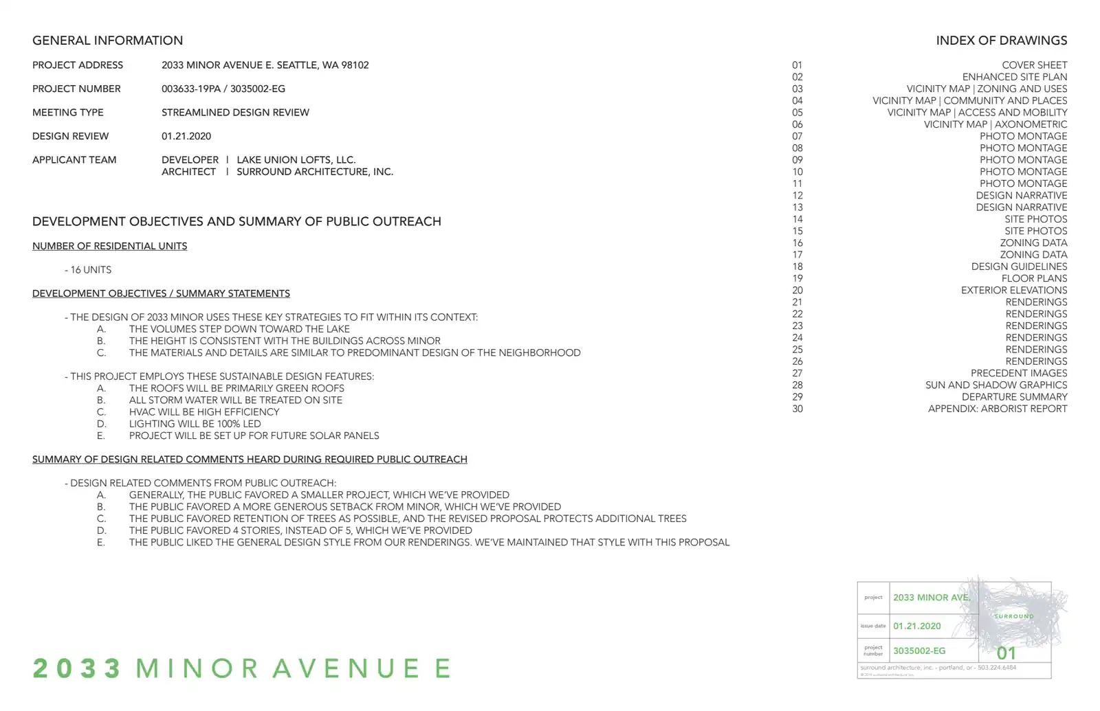 Design review proposal for 2033 Minor Ave E