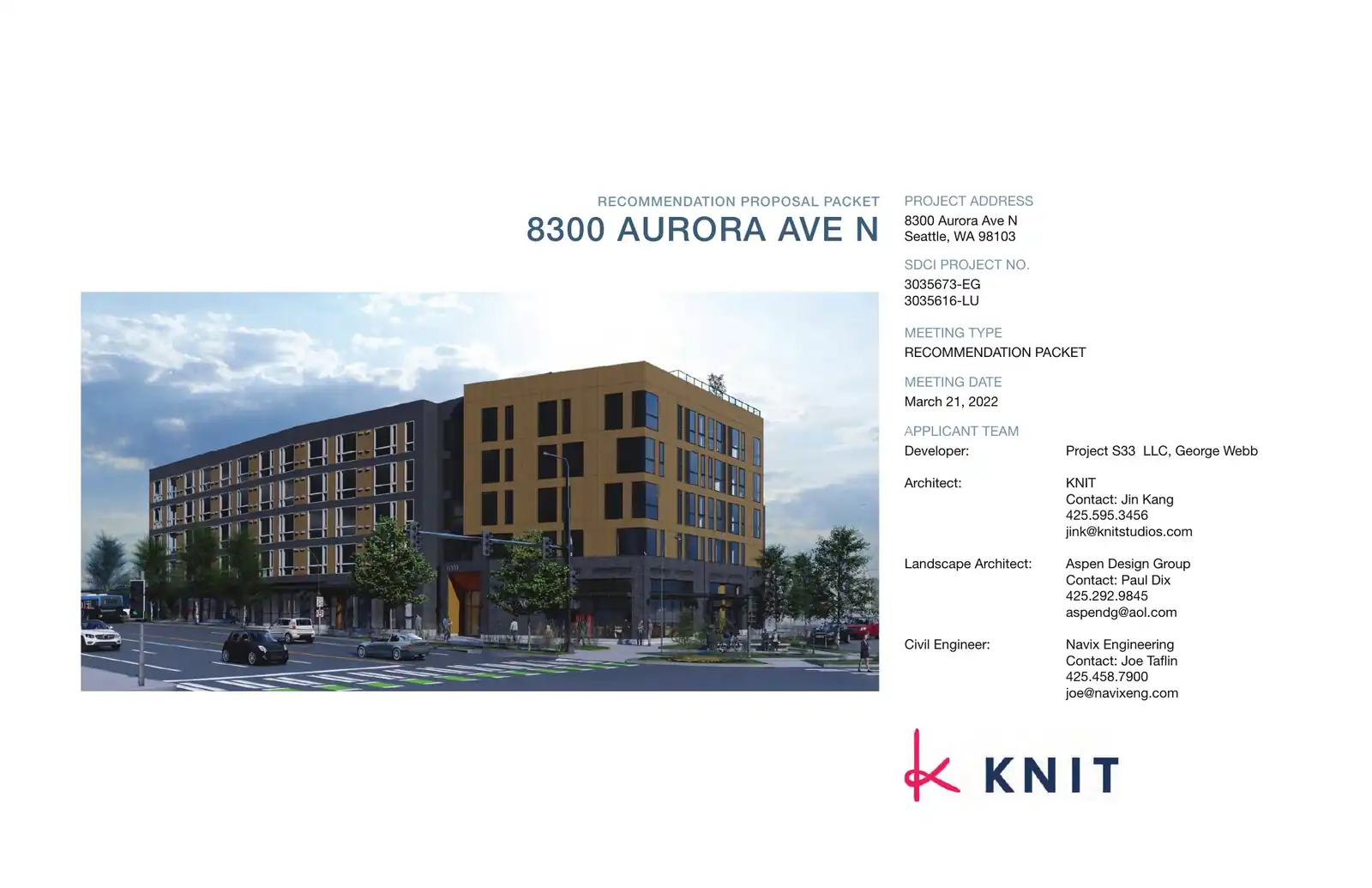 Design review proposal for 8300 Aurora Ave N