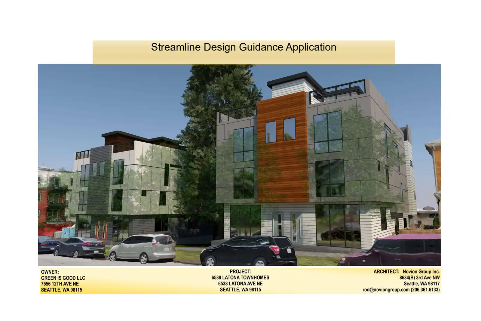 Design review proposal for 6538 Latona Ave NE