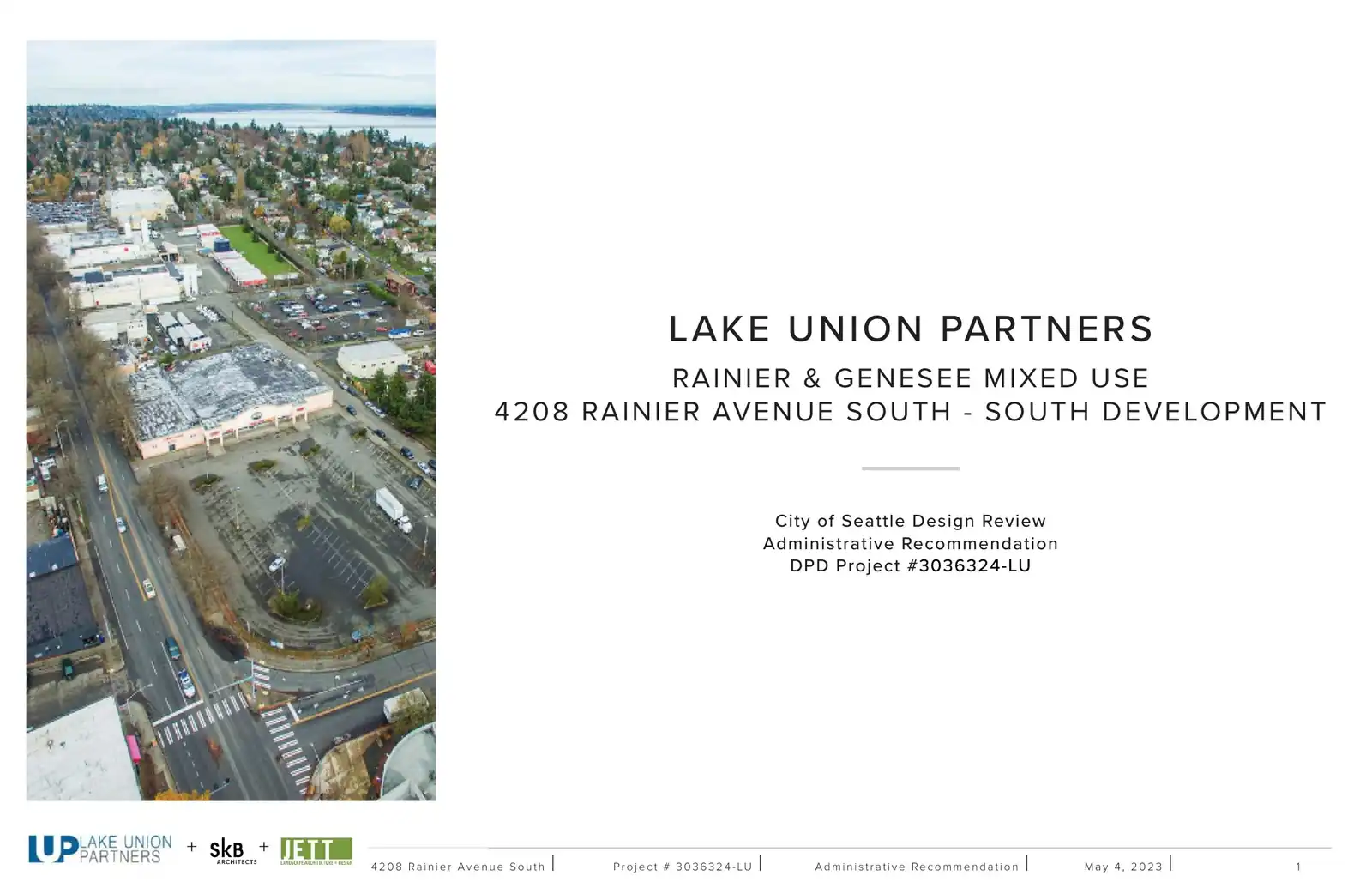 Design review proposal for 4208 Rainier Ave S