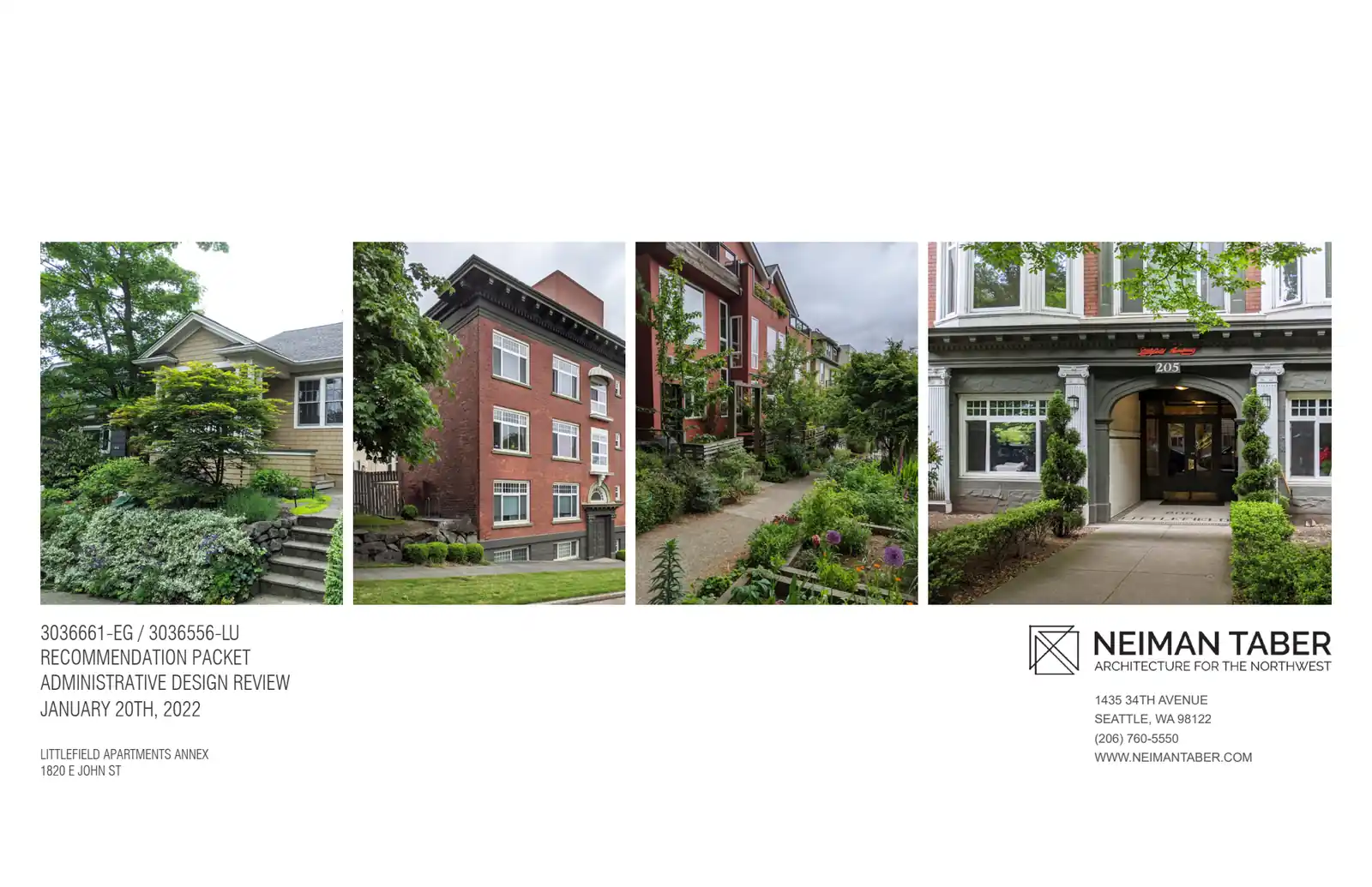 Design review proposal for 1820 E John St