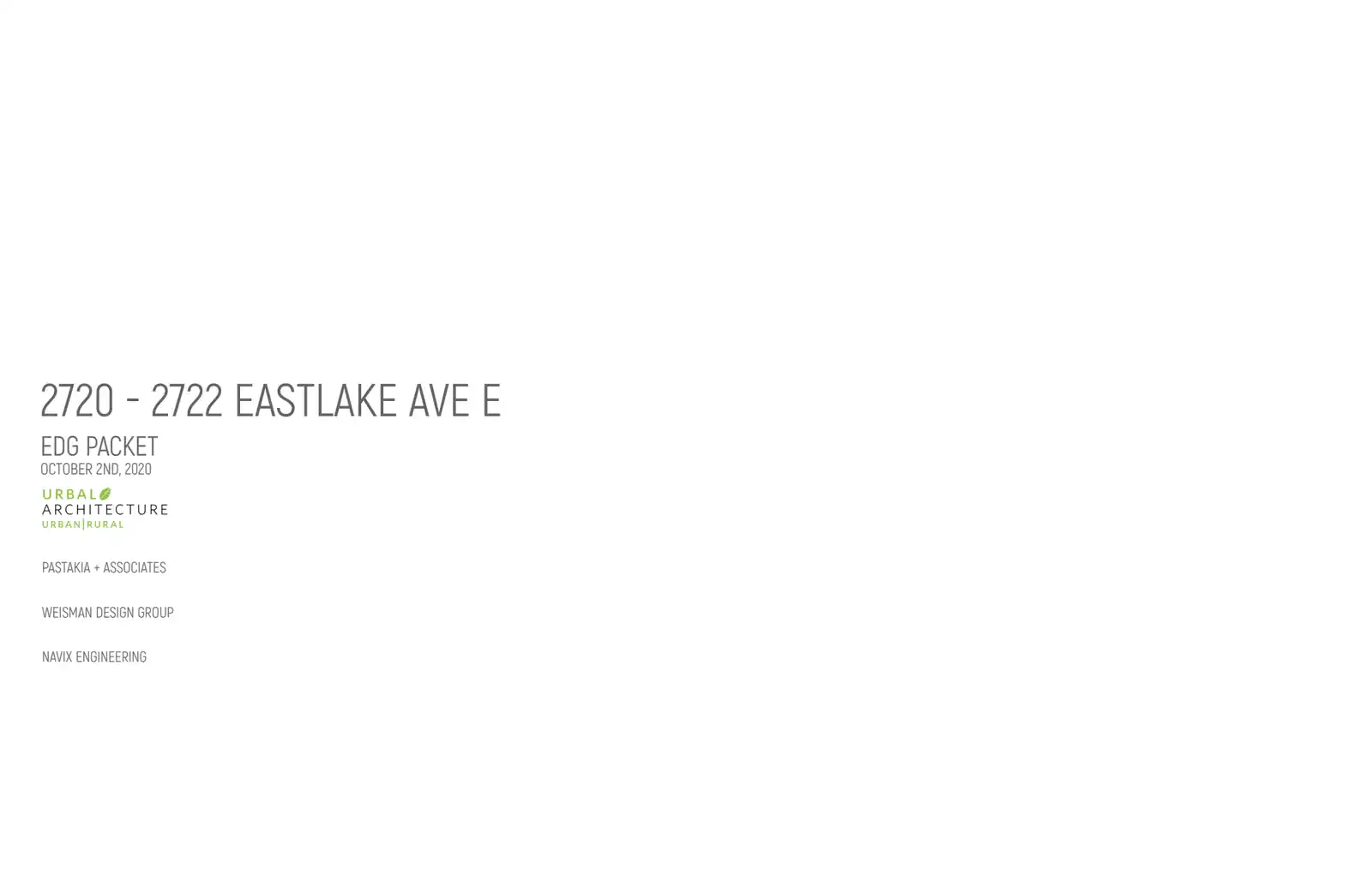 Design review proposal for 2720 Eastlake Ave E