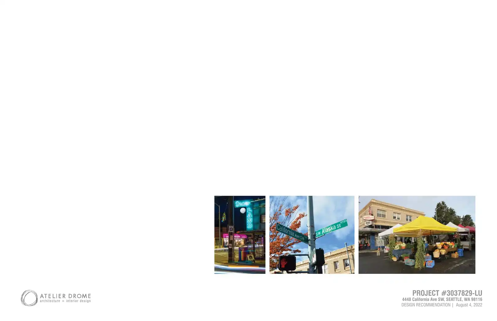 Design review proposal for 4448 California Ave SW