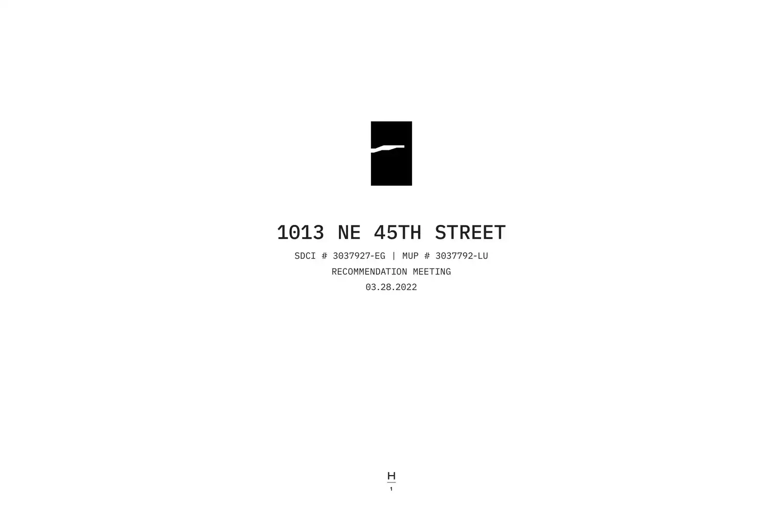 Design review proposal for 1013 NE 45th St