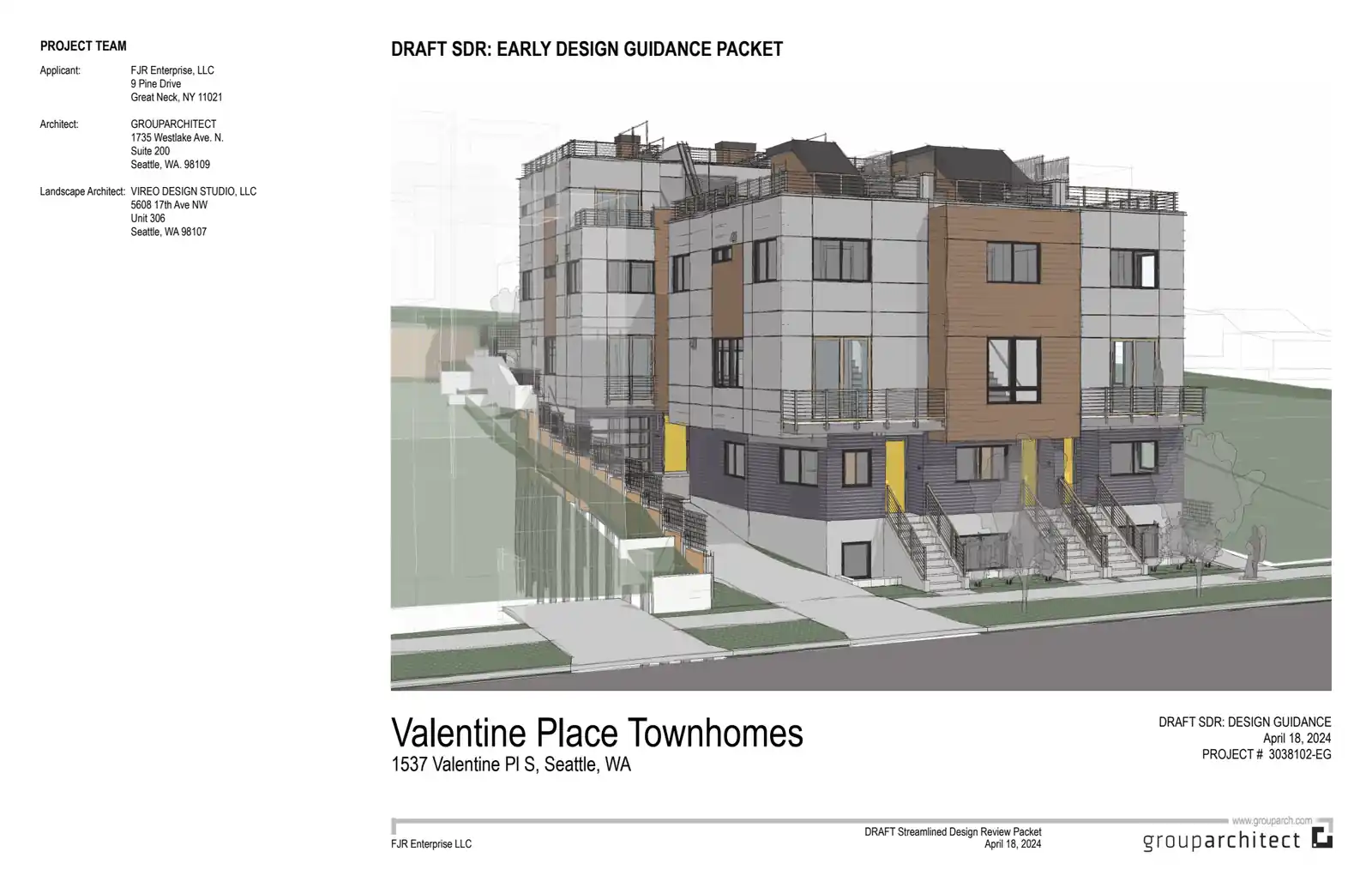 Design review proposal for 1537 Valentine Pl S