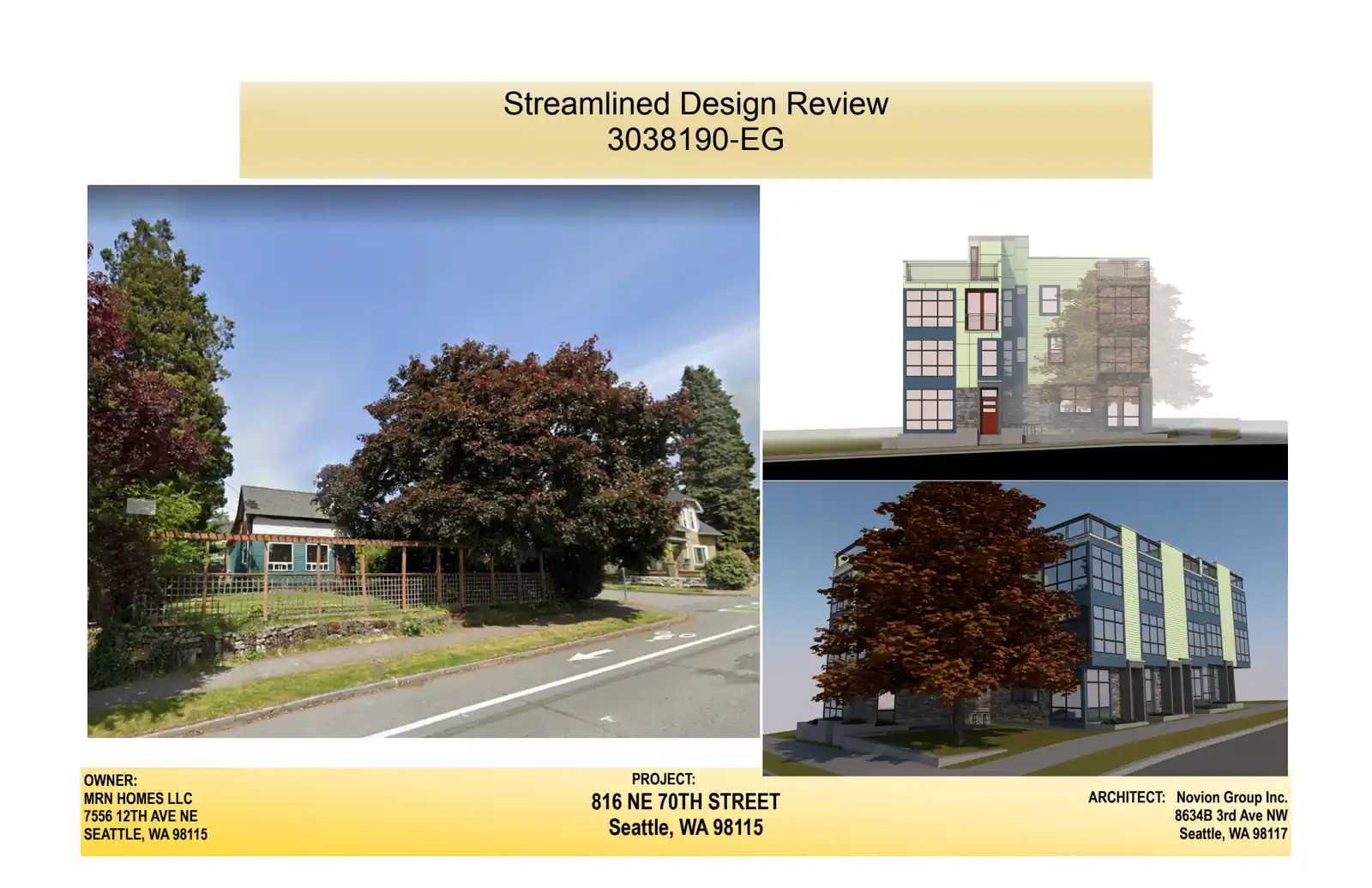 Design review proposal for 816 NE 70th St