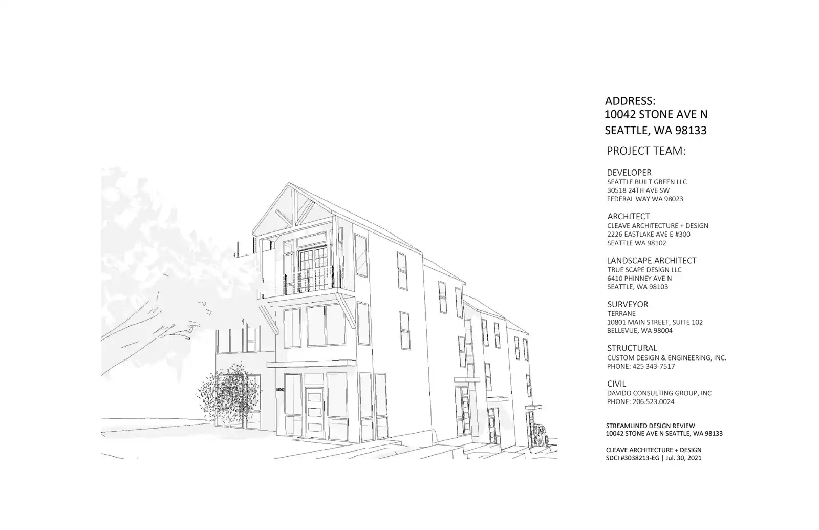 Design review proposal for 10042 Stone Ave N