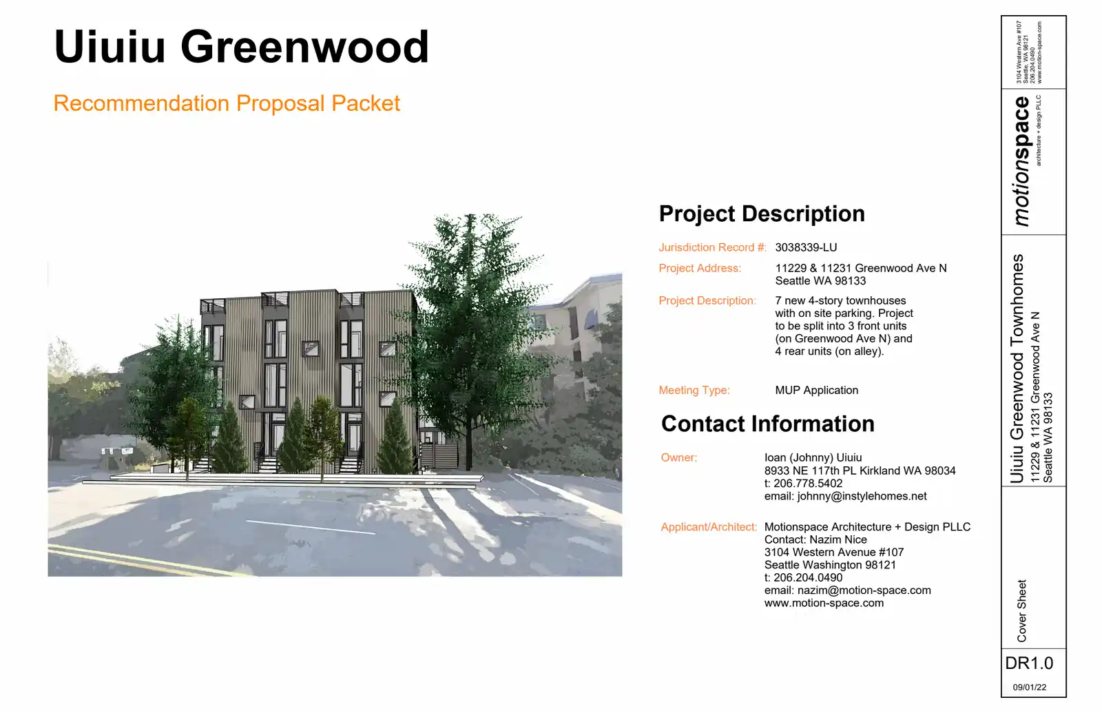 Design review proposal for 11231 Greenwood Ave N