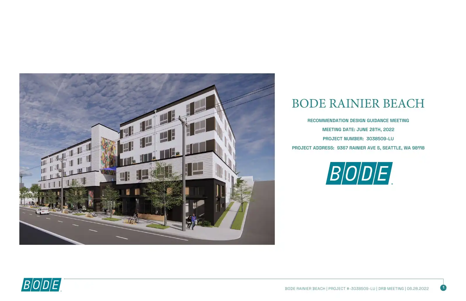 Design review proposal for 9367 Rainier Ave S