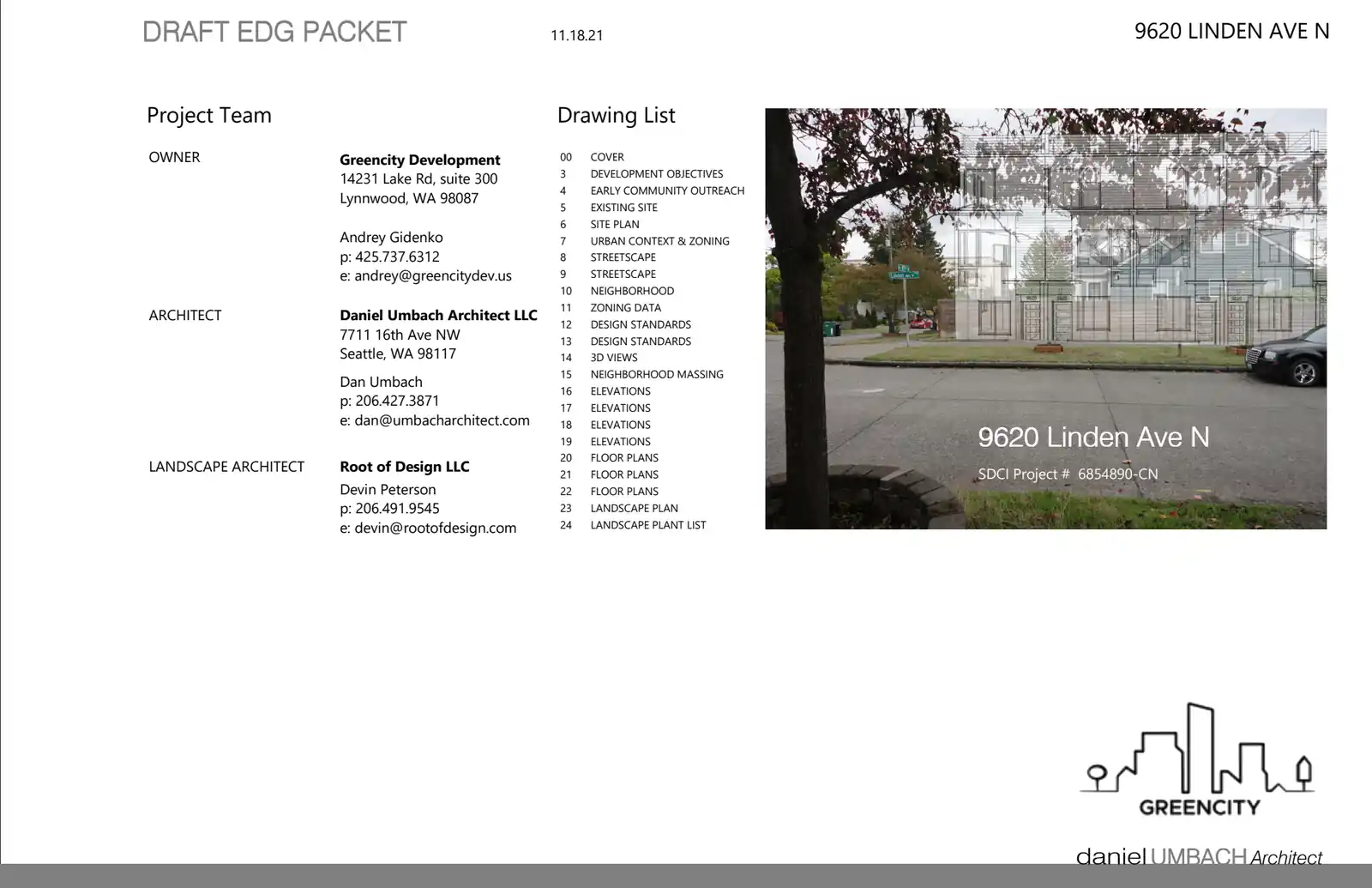 Design review proposal for 9620 Linden Ave N