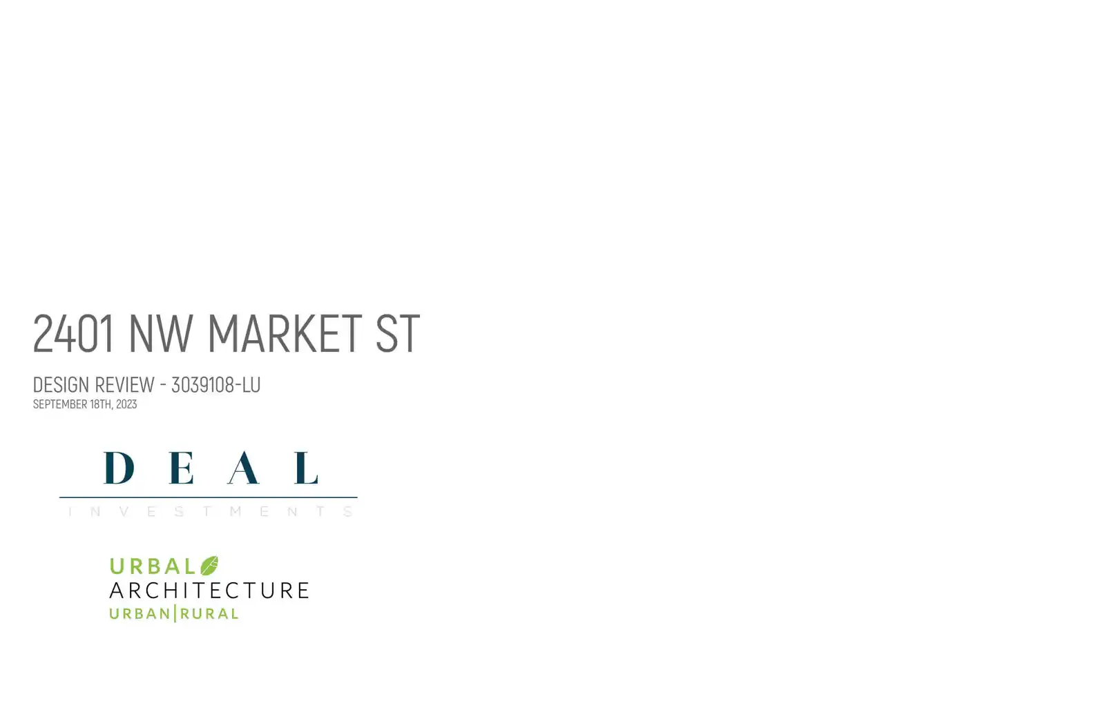 Design review proposal for 2401 NW Market St