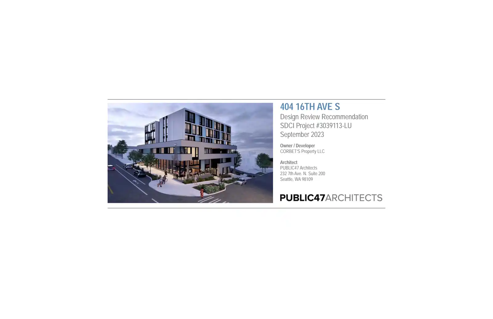 Design review proposal for 404 16th Ave S