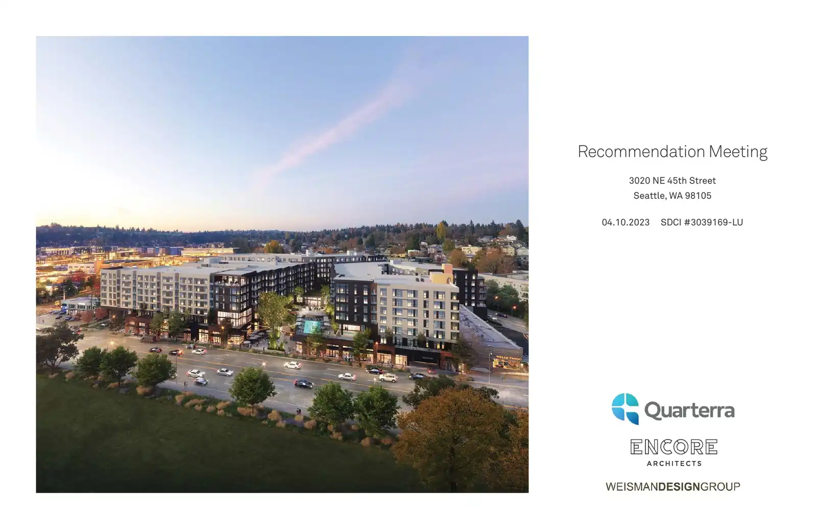 Design review proposal for 3020 NE 45th St