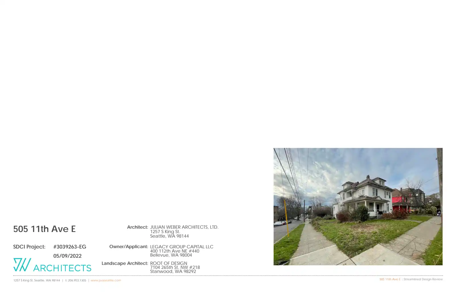 Design review proposal for 505 11th Ave E