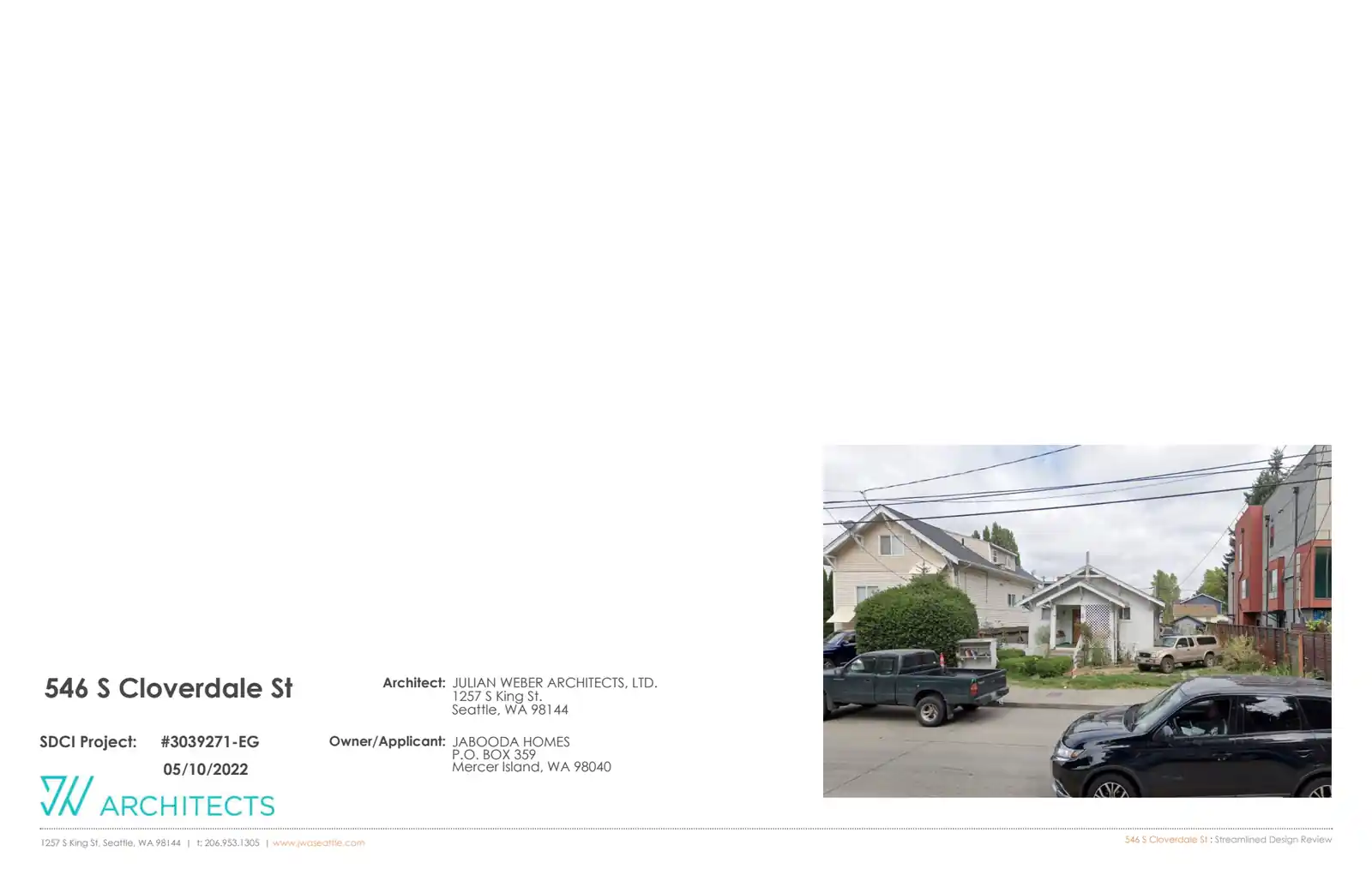 Design review proposal for 546 S Cloverdale St