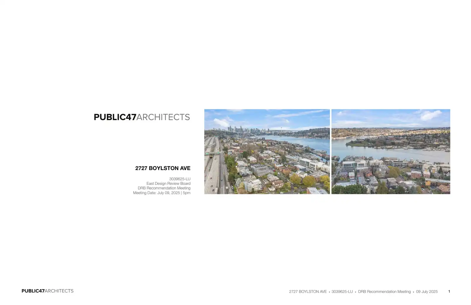 Design review proposal for 2727 Boylston Ave E