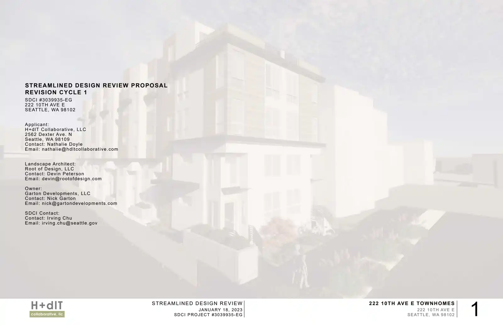 Design review proposal for 222 10th Ave E