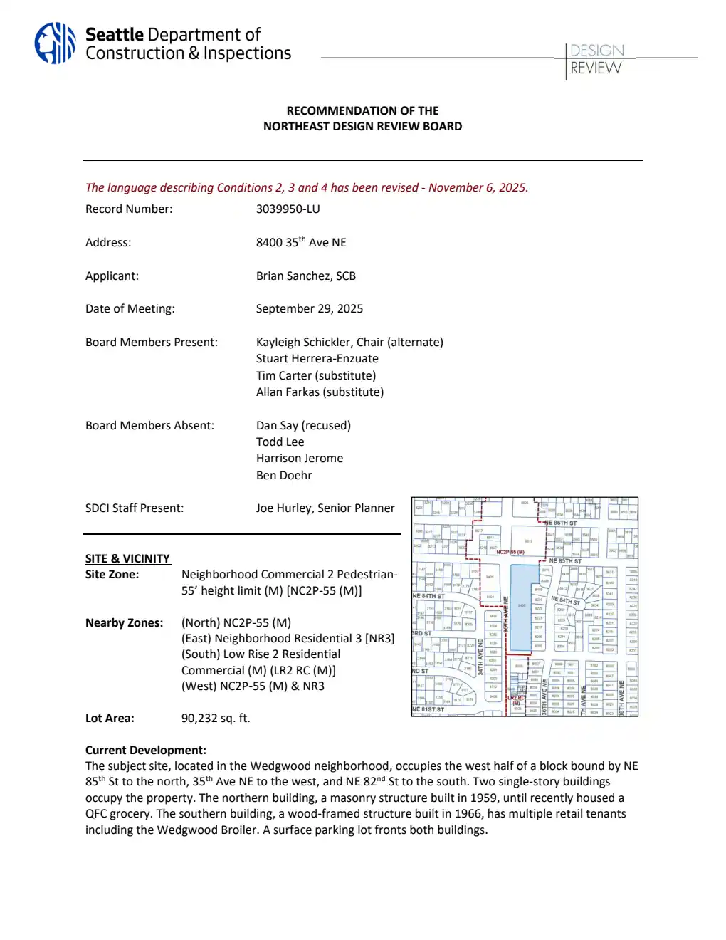 Design review proposal for 8340 35th Ave NE