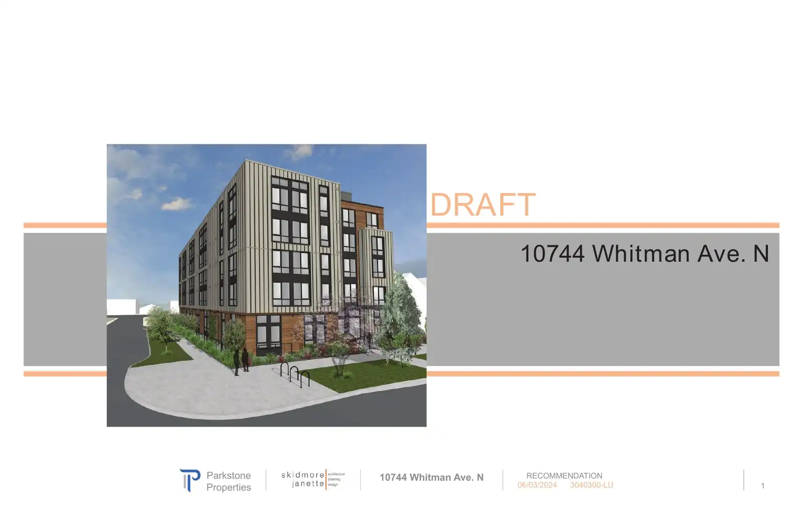 Design review proposal for 10744 Whitman Ave N