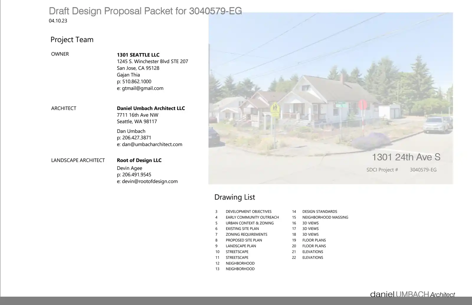 Design review proposal for 1301 24th Ave S