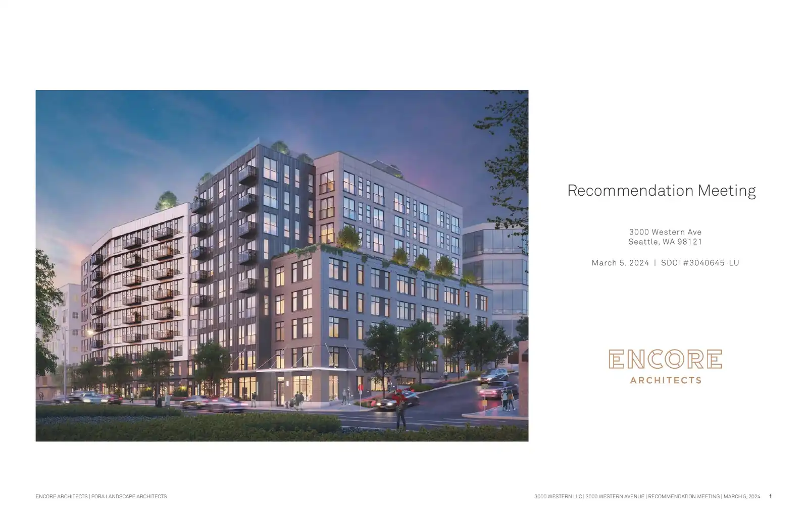 Design review proposal for 3000 Western Ave