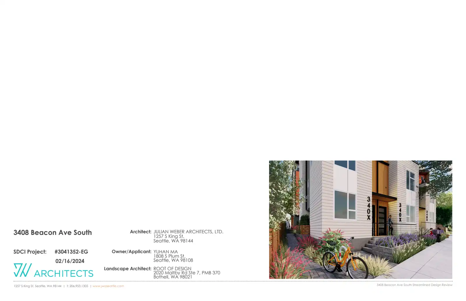 Design review proposal for 3408 Beacon Ave S