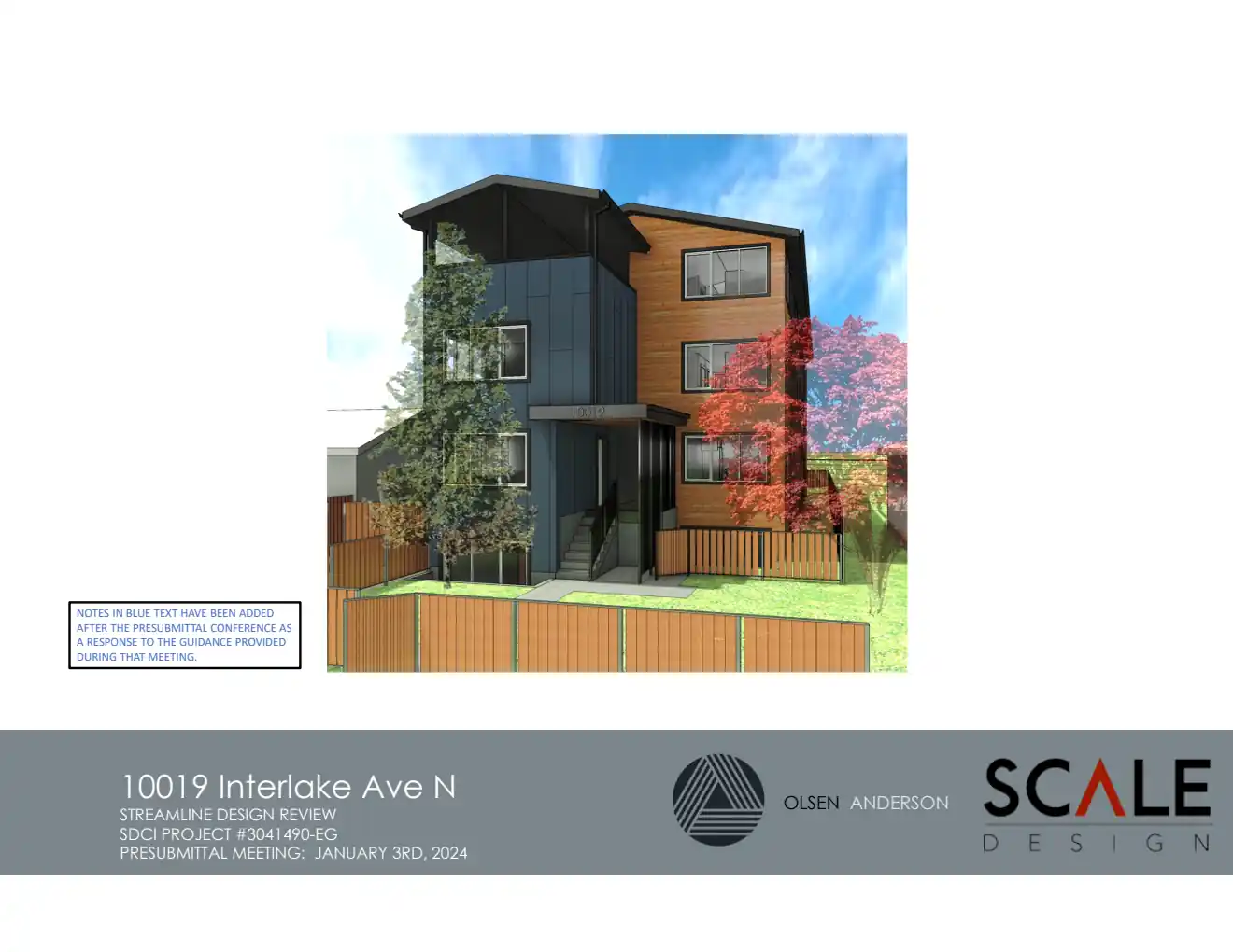 Design review proposal for 10019 Interlake Ave N