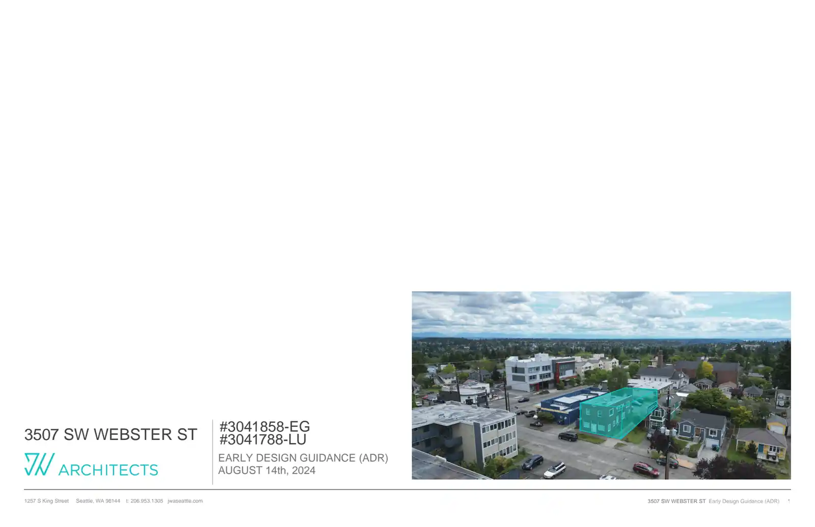 Design review proposal for 3507 SW Webster St