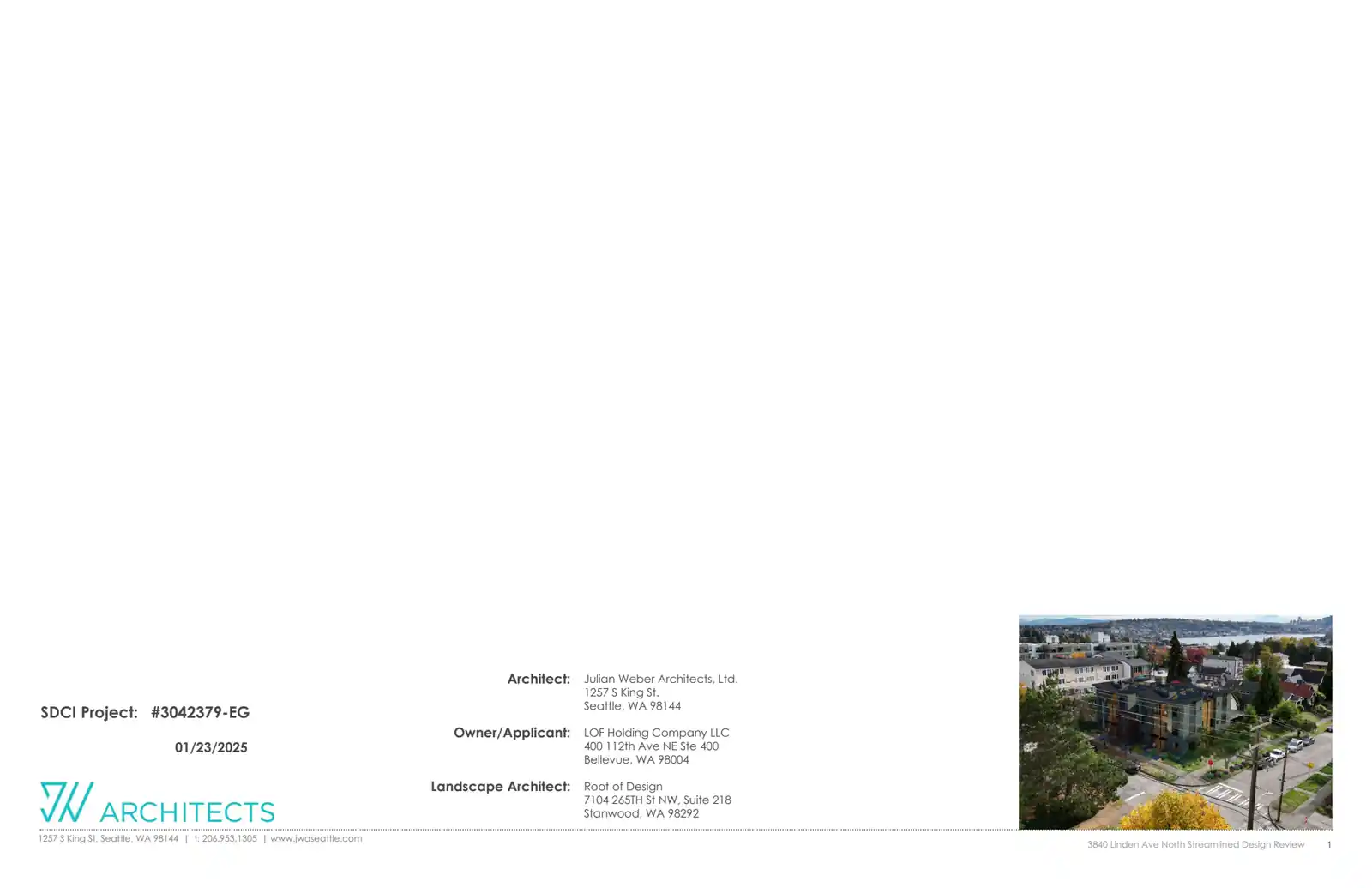 Design review proposal for 3840 Linden Ave N